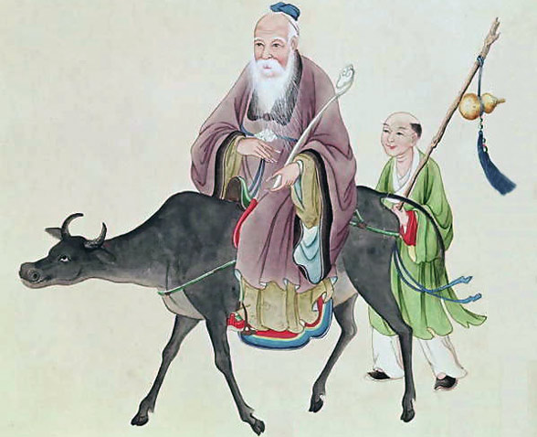 According to legends, Laozi leaves China on his water buffalo