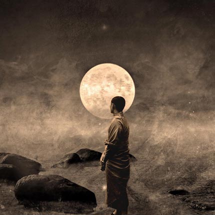 Buddhist monk full moon